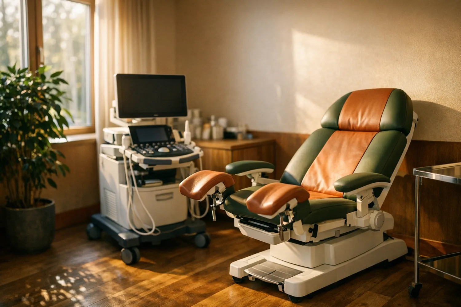 Moderner Behandlungsraum für IUI-Insemination in einer Kinderwunschklinik